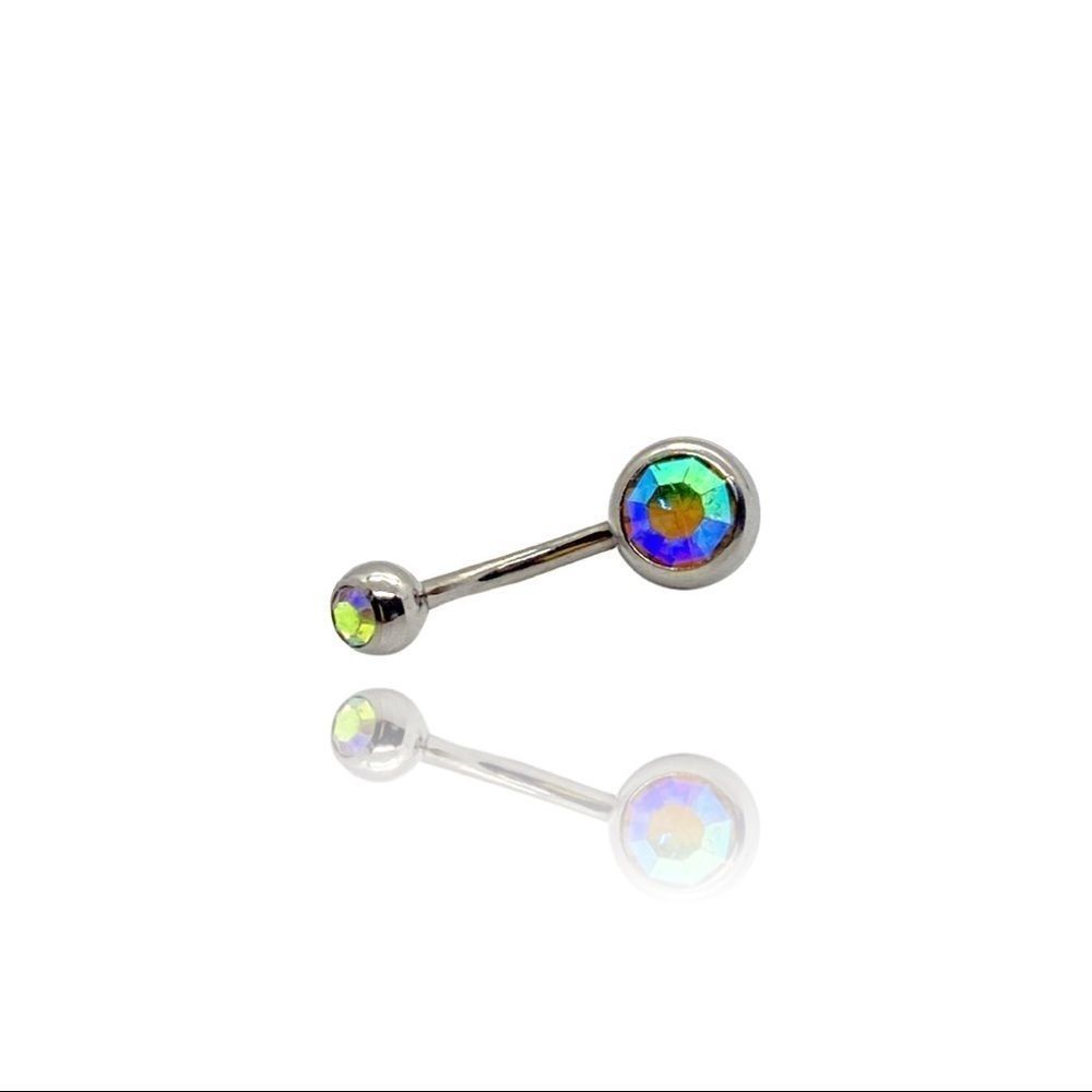 Belly Ring Hologram Surgical Stainless Steel Cz